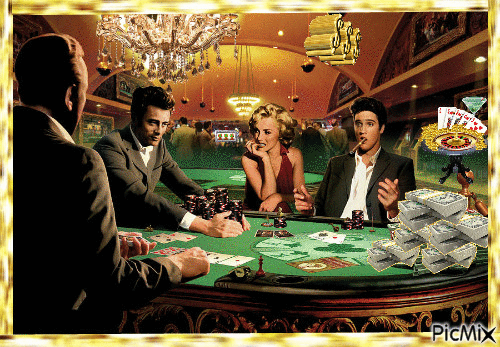 Stars Playing Poker - Gratis geanimeerde GIF