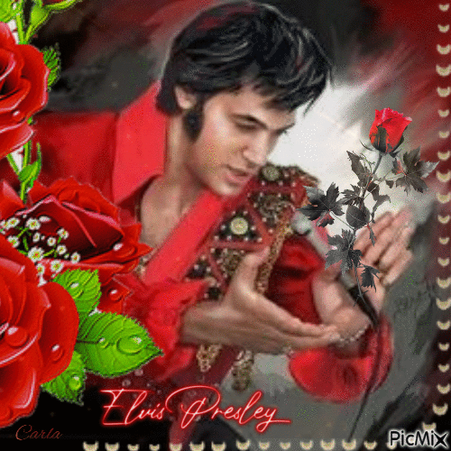 Elvis Presley for my dear friend m1a6c - Бесплатный анимированный гифка