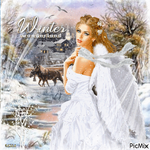 Winter Wonderland Fee - GIF animé gratuit