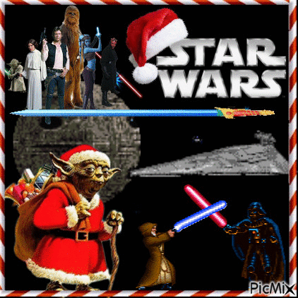 STAR  WARS  a Natale - Free animated GIF