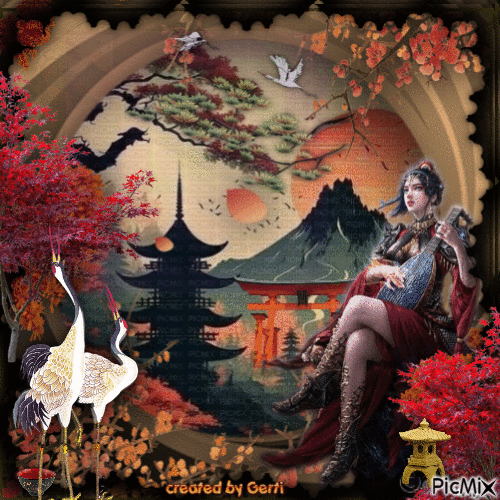 In oriental style creation - Free animated GIF