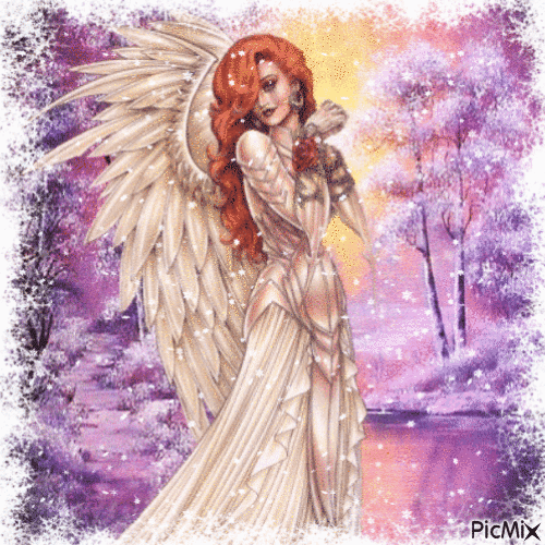 A Winter Angel - GIF animé gratuit