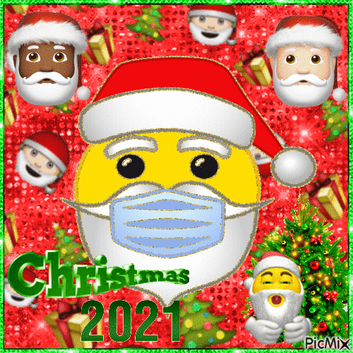 Christmas emoji art - GIF animado gratis