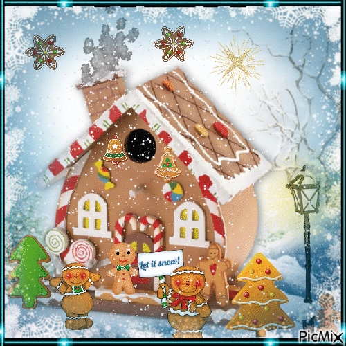 Small gingerbread house - 無料のアニメーション GIF