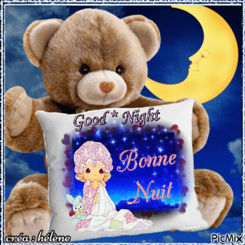 Bonne nuit / Good night - Free animated GIF