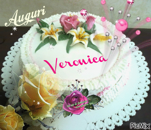 Buon Compleanno Veronica - Animovaný GIF zadarmo