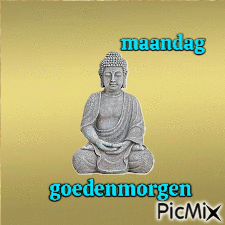 goedenmorgen boeddha maandag - Animovaný GIF zadarmo