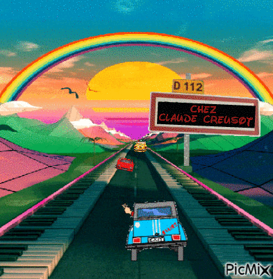 bonne route - Bezmaksas animēts GIF