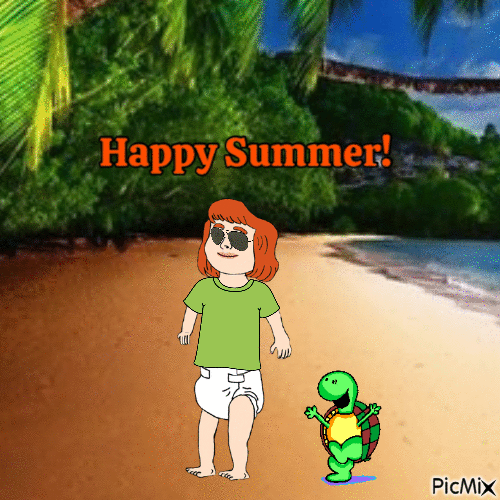 Happy Summer from Elizabeth and Shelby - 無料のアニメーション GIF