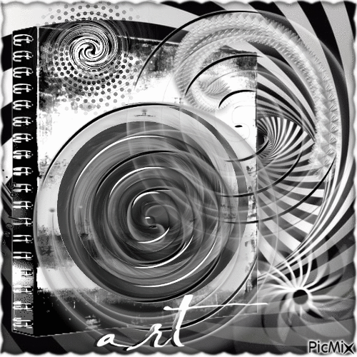 création artistique de spirales - Безплатен анимиран GIF