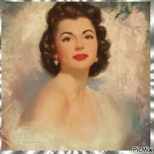 Portrait Vintage  Femme - GIF animé gratuit