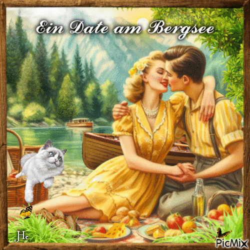 Ein Date am Bergsee 👩‍❤️‍👨 - Безплатен анимиран GIF