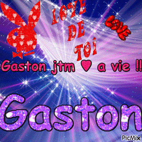 Gaston ma vie mon ceoeur - GIF animé gratuit