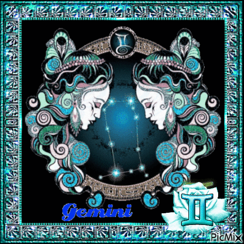 Your zodiac sign--Gemini - Nemokamas animacinis gif