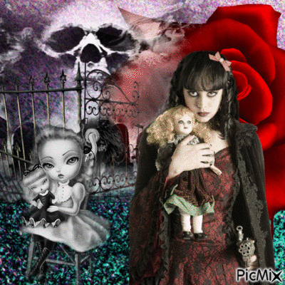 my goth dolly - Gratis geanimeerde GIF