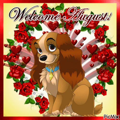 Welcome August! - Безплатен анимиран GIF