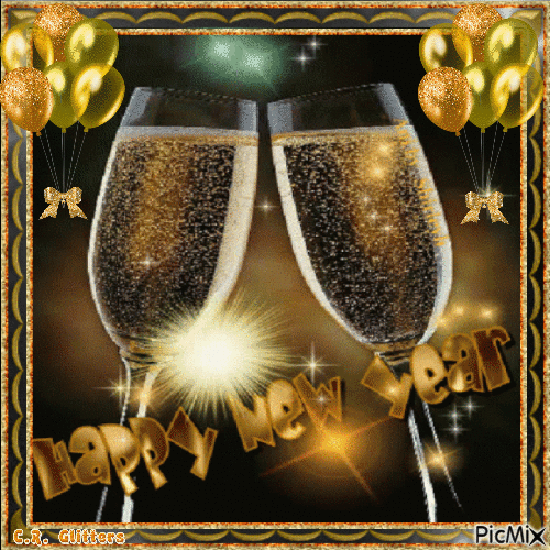 Cheers To The New Year - GIF animate gratis