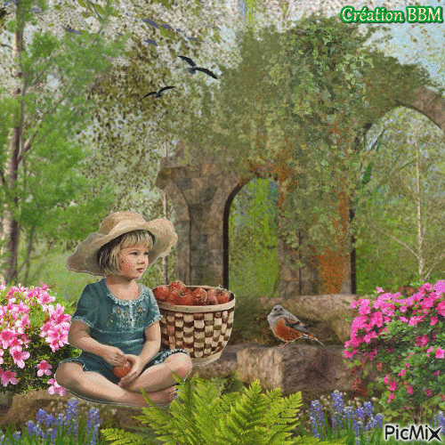 Au jardin par BBM - Animovaný GIF zadarmo