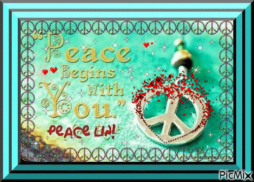 ~peace begins~ - Ilmainen animoitu GIF