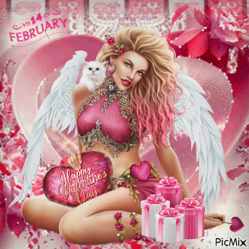 Happy Valentine day , dear friends! - Gratis geanimeerde GIF