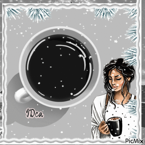 Café hivernal - Ingyenes animált GIF