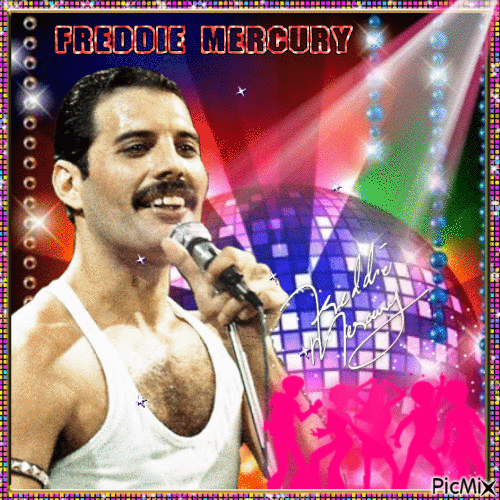 Freddie Mercury - Nemokamas animacinis gif