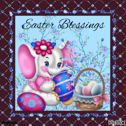 Easter-blessings-animals - Zdarma animovaný GIF