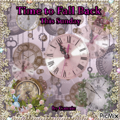 Suday is Time to Fall Back . Joyful226/Connie - GIF animé gratuit