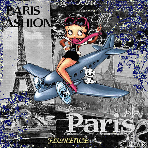 BETTY BOOP A PARIS - Free animated GIF