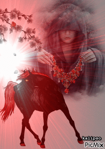 A fiery horse - Gratis geanimeerde GIF