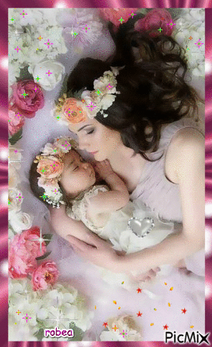 Belle photo de la mère et l`enfant - Δωρεάν κινούμενο GIF