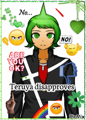 Teruya disapproves - Nemokamas animacinis gif