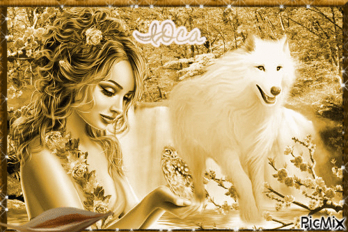 La belle et le loup - Ingyenes animált GIF