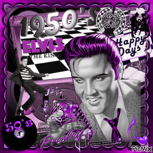 Elvis 50's Rock n' Roll - Gratis geanimeerde GIF
