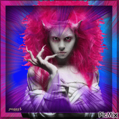 pink devil - GIF animé gratuit
