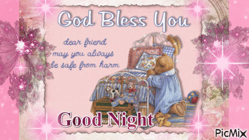 Good Night & God bless - Darmowy animowany GIF