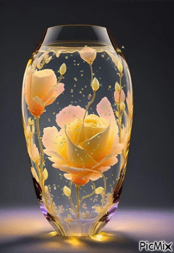 vaso com rosa - Nemokamas animacinis gif