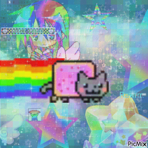 Nyan cat - Безплатен анимиран GIF