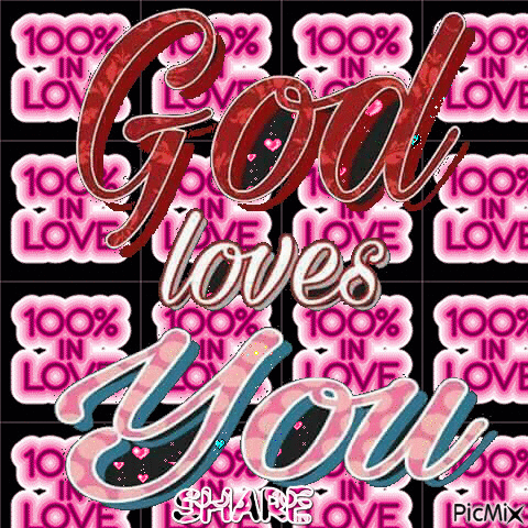 God loves you - Animovaný GIF zadarmo
