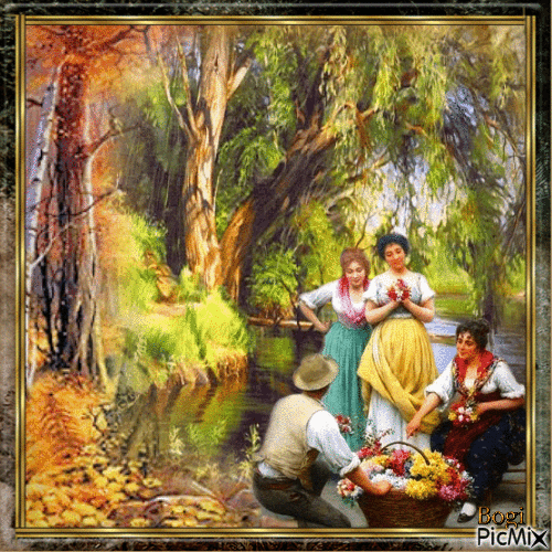 Idyllic scene by the river... - Free animated GIF