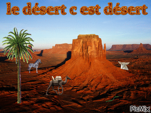 le desert - Animovaný GIF zadarmo