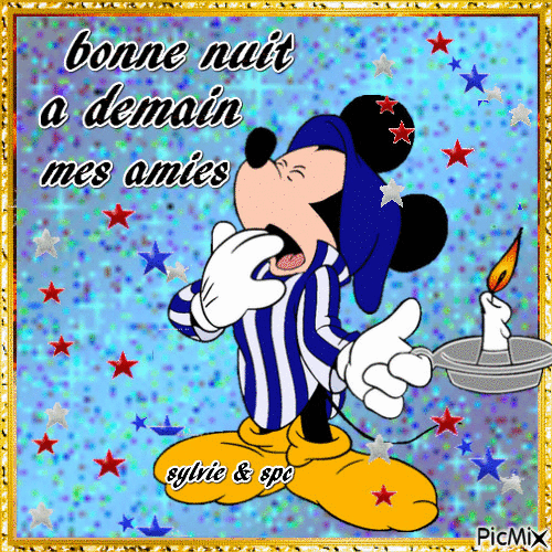 je baille a demain bisous - GIF animate gratis