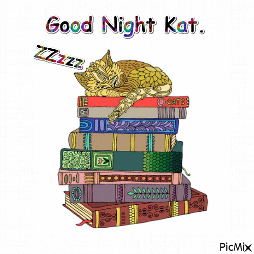 sleepy Kitty Kat - Animovaný GIF zadarmo