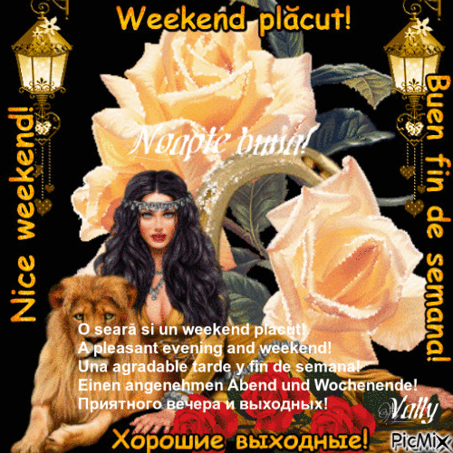 A pleasant evening and weekend! - GIF animasi gratis