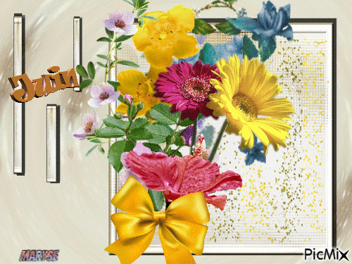 bouquet juin - Free animated GIF