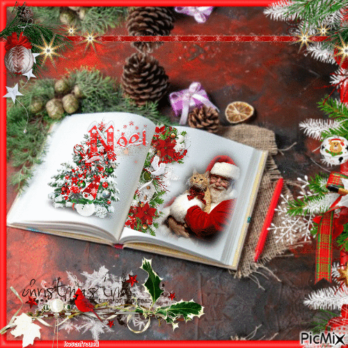 Der Weihnachtsmann liebt Tiere - 無料のアニメーション GIF