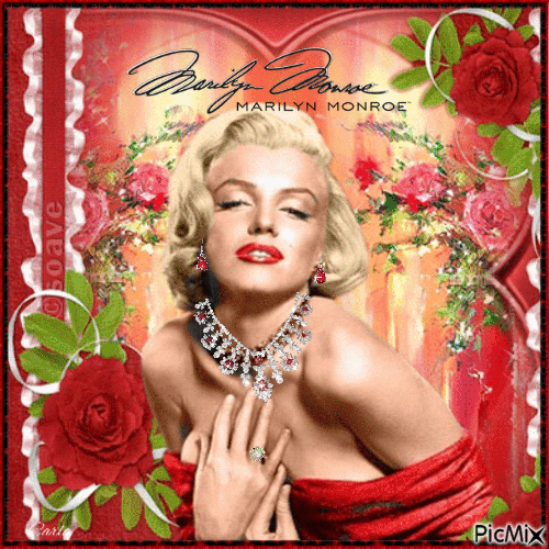 Marilyn Monroe red contest - GIF animado grátis