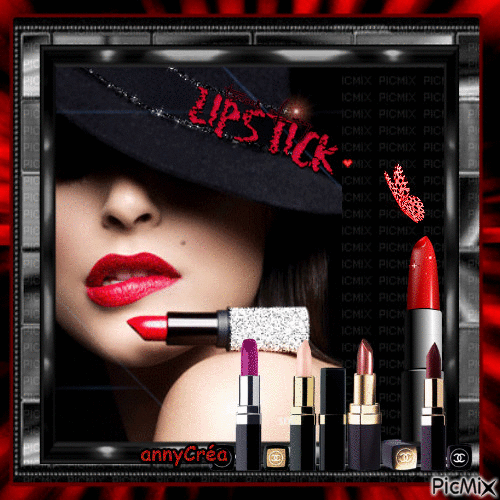 Lipstick passion - GIF animé gratuit