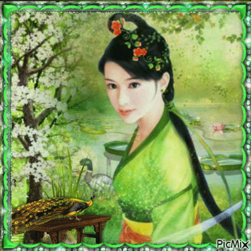 CONTEST Oriental girl - GIF animado grátis