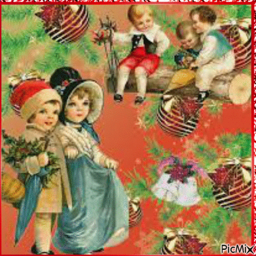 Joyeux Noël vintage - Besplatni animirani GIF